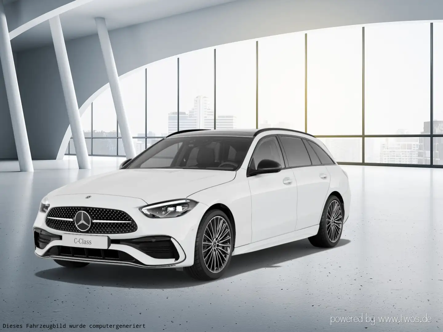 Mercedes-Benz C 200 C 200 T AMG Line Edition AMG-Line Navi Pano.-Dach Weiß - 2