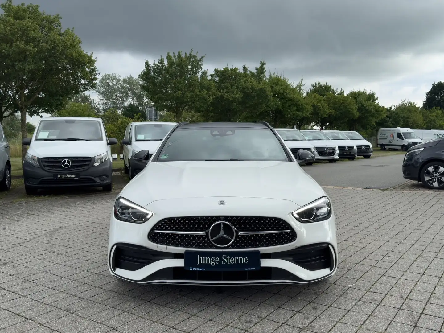 Mercedes-Benz C 200 C 200 T AMG Line Edition AMG-Line Navi Pano.-Dach Weiß - 2