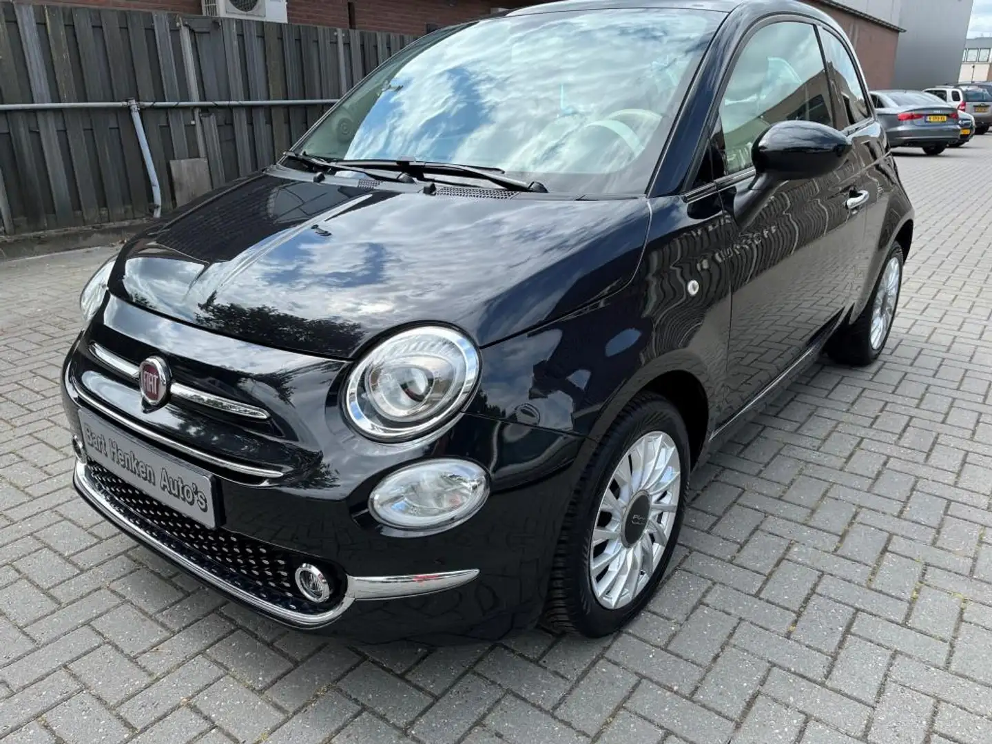 Fiat 500 1.2 Lounge Panoramadak Navi Cruise Control Zwart - 2