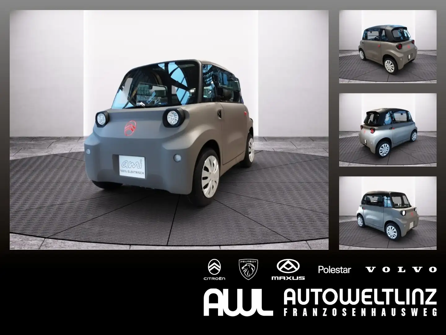 Citroen Ami 100% Elektrisch Mopedführerschein ab 15 Jahre Grau - 1