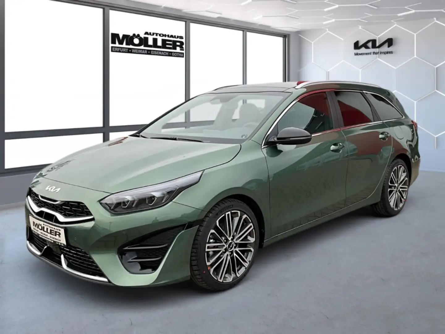Kia Ceed SW / cee'd SW GT-Line 1.5T DCT Tech Leder Glasdach ACC 18'' Kame Grün - 2