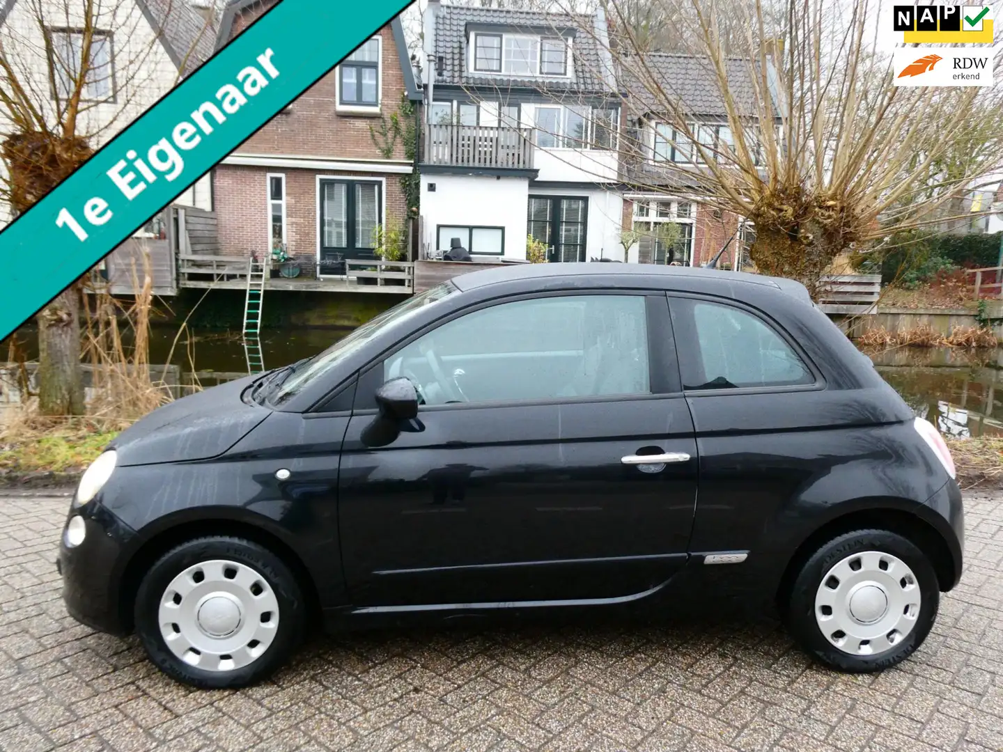 Fiat 500 1.2 Pop 4-Cilinder 1e eigenaar Airco Zuinig B-Labe Schwarz - 1