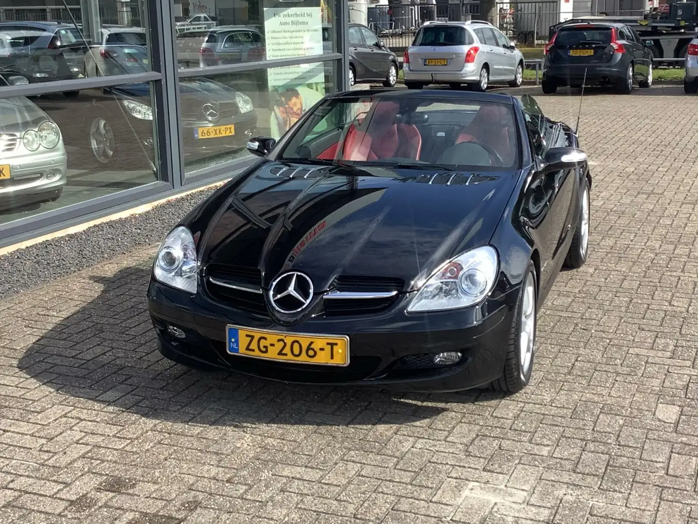 Mercedes-Benz SLK 200 k, lederen bekleding, cruise, airco, zeer net, Zwart - 2