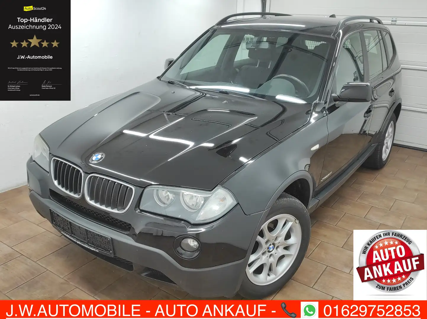 BMW X3 X-DRIVE 20i ALLRAD KLIMA BC SHZ 6-GANG EURO-4 ESP Negro - 1