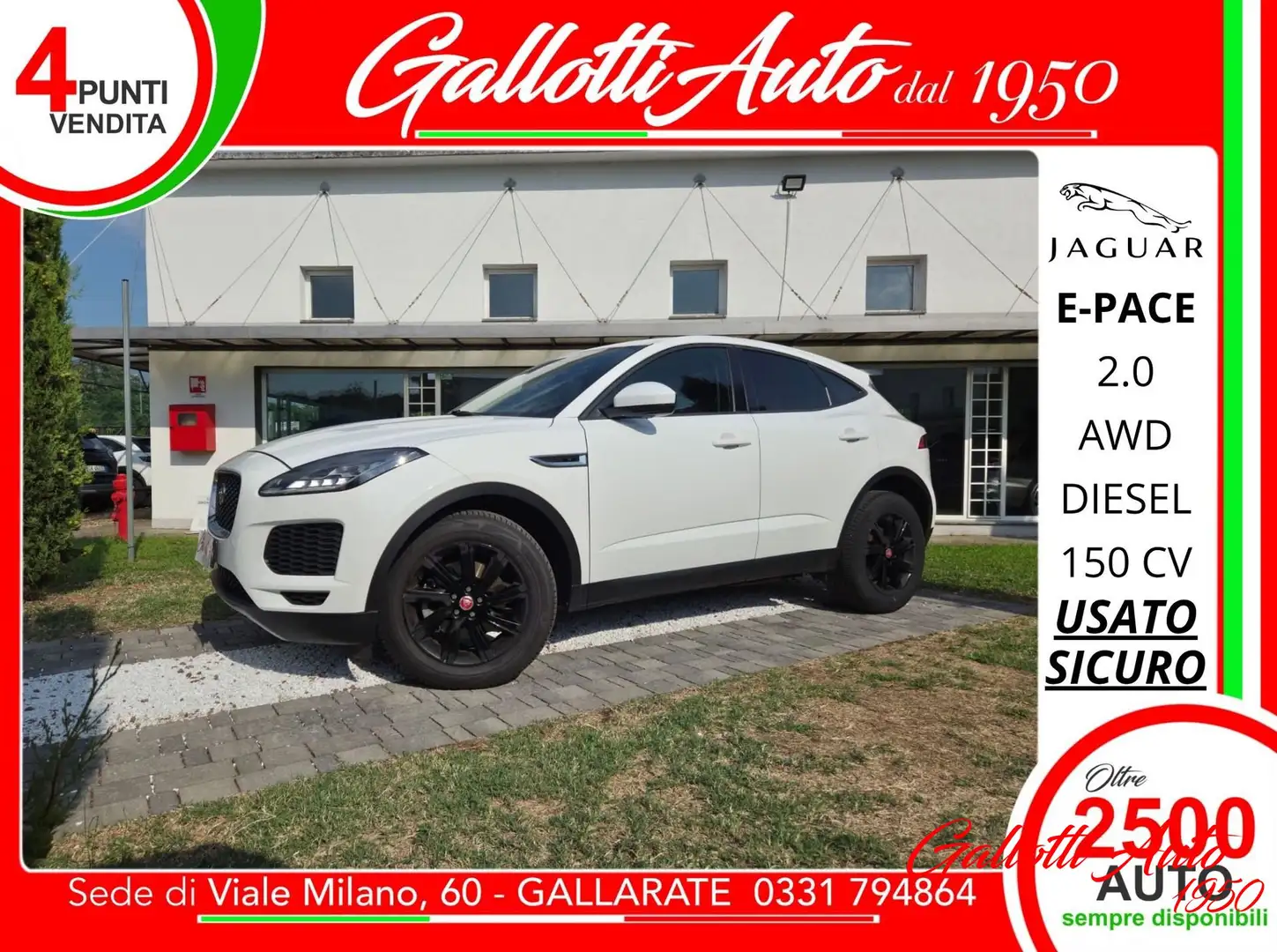 Jaguar E-Pace E-Pace 2.0D 150 CV AWD aut. S Blanc - 1