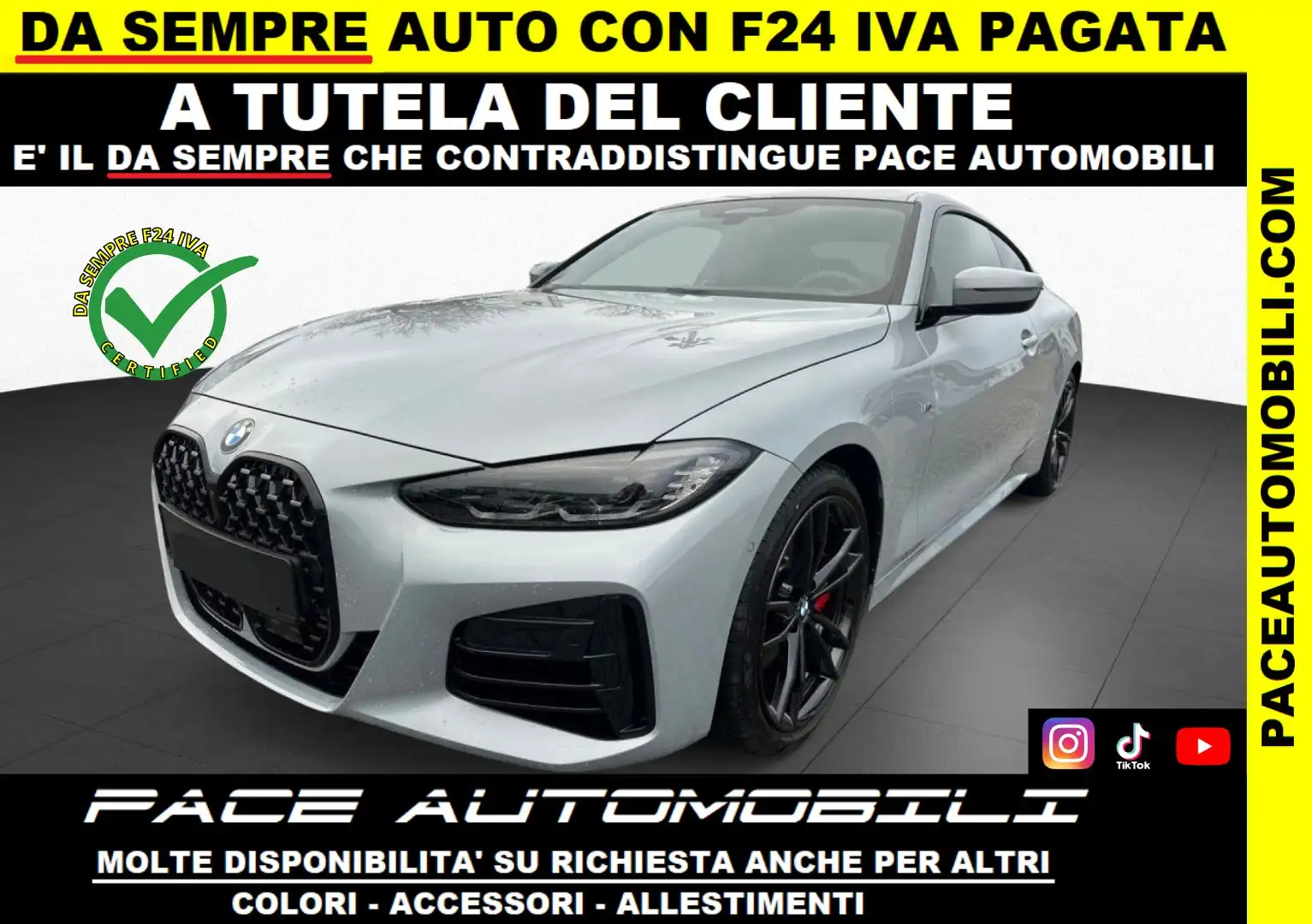 BMW 440 M XDRIVE M SPORT MSPORT M-SPORT 19" BLACK PACK Grigio - 1