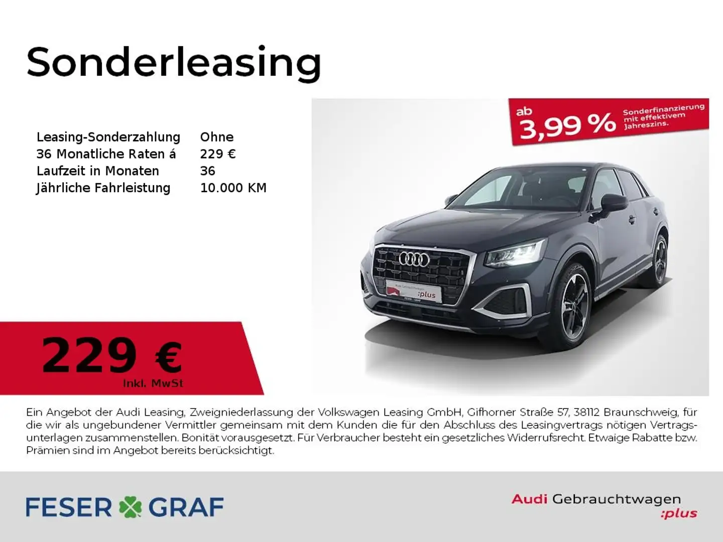Audi Q2 Advanced 30 TFSI V-Cockpit/AHK/Navi/R-Kamera Grijs - 1