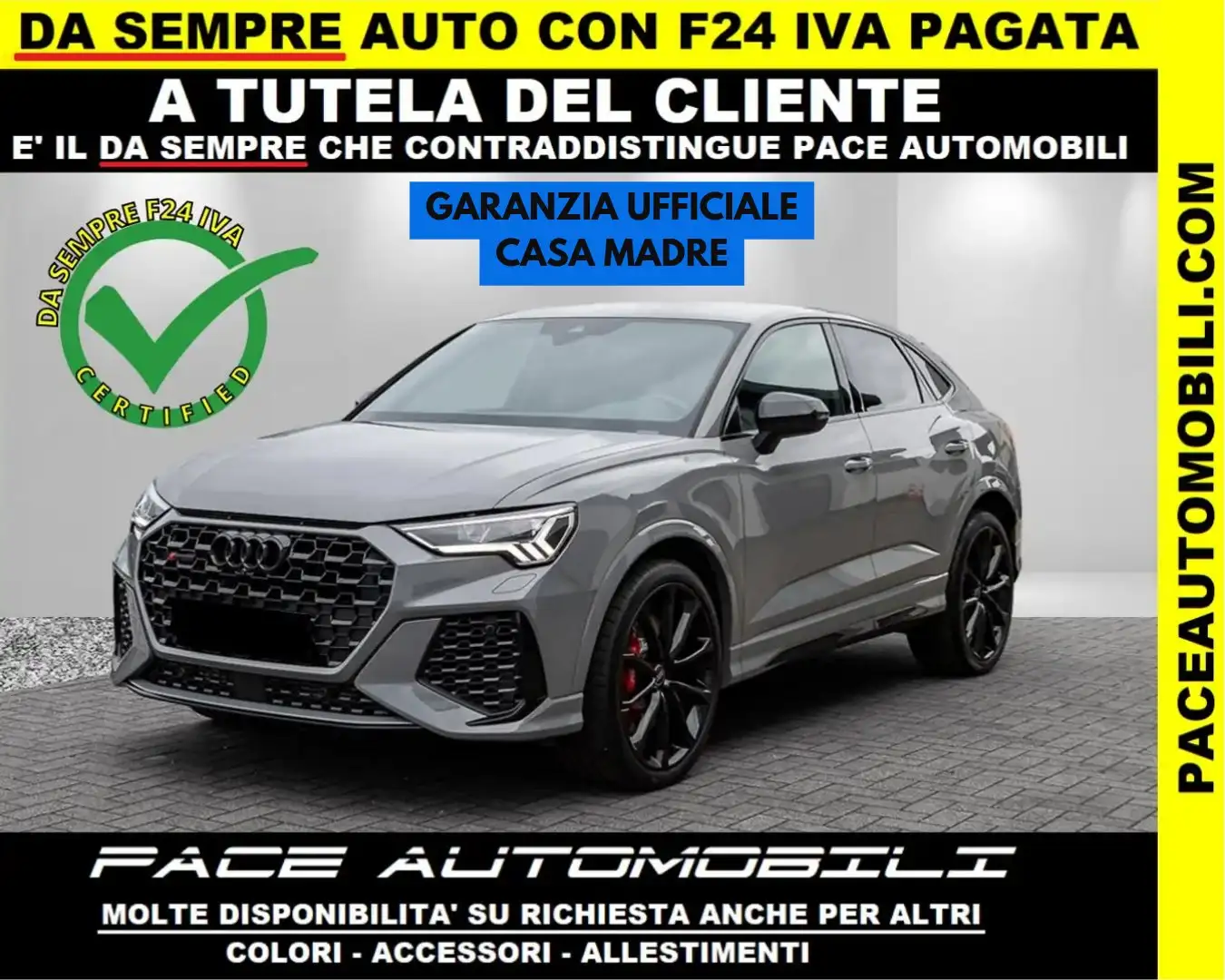 Audi RS Q3 SPB SPORTBACK LED TETTO PDC QUATTRO BLACK PACK Grigio - 1