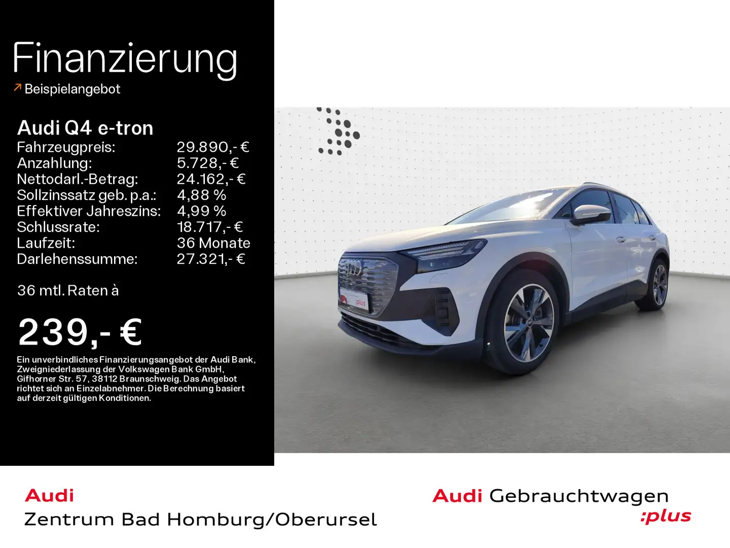 Audi Q4 e-tron 40*Navi*Matrix*Alu*SONOS*HUD*PDC*Virtu Wit - 1