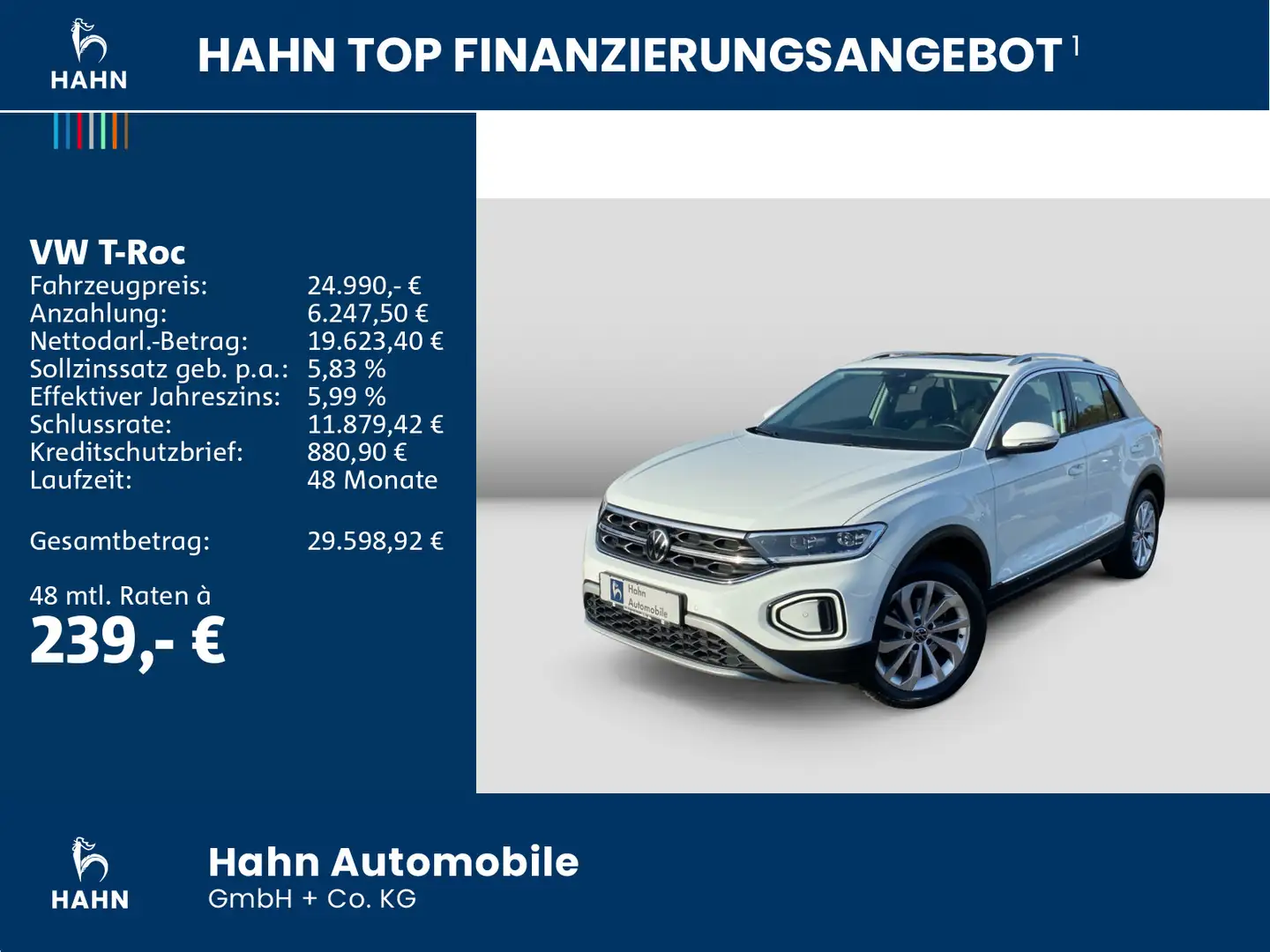 Volkswagen T-Roc 1.5 TSI DSG Style AHK Pano LED App-Connect Weiß - 2