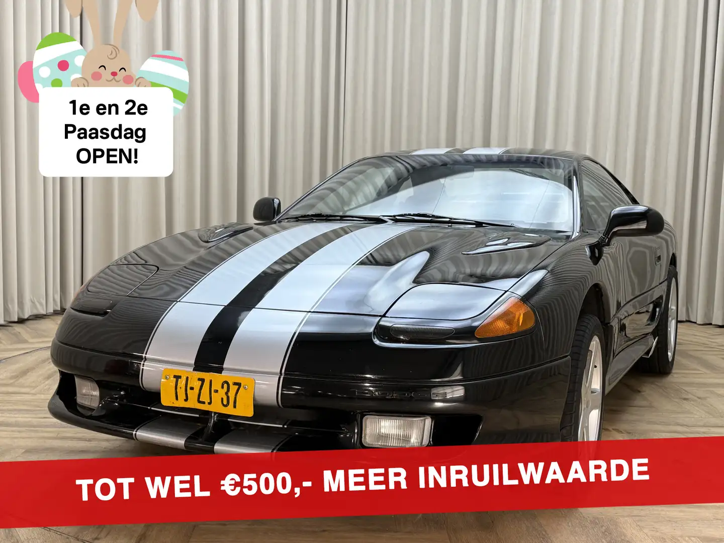 Dodge Stealth RT U9 *Mitsubishi 3000GT* DOHC 24V 222PK | Leder, Schwarz - 1