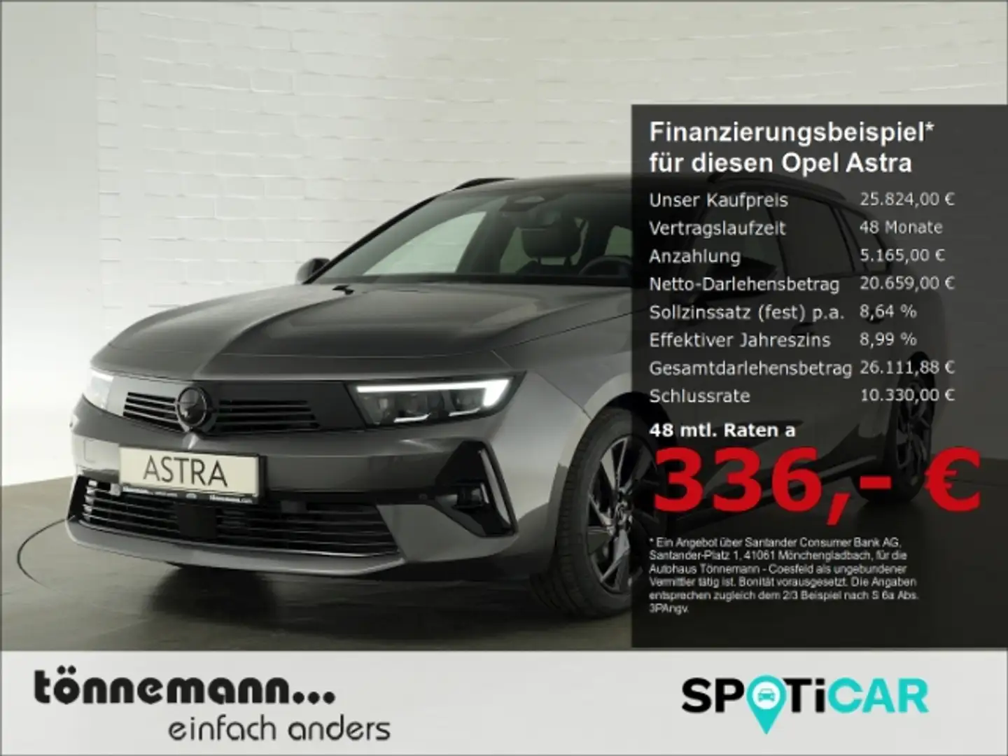 Opel Astra L ST GS AT+LED MATRIX+AHK+NAVI+360 GRAD KAMERA+KEY Grau - 1