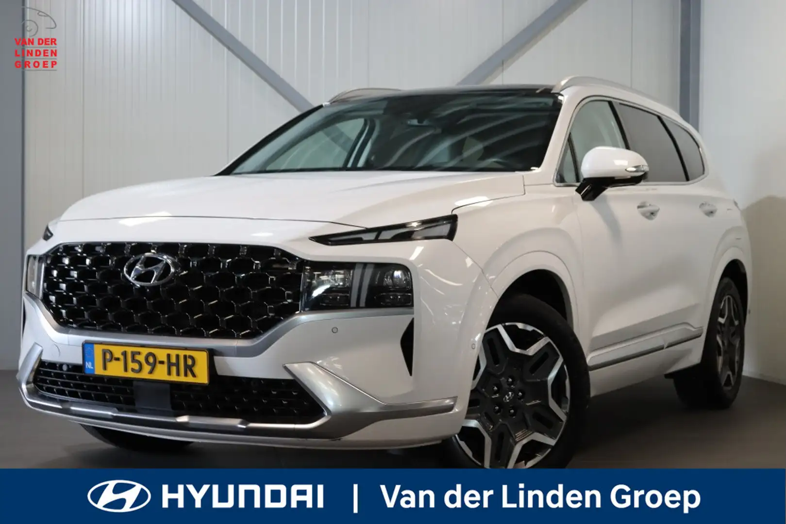 Hyundai SANTA FE 1.6 T-GDI HEV 230pk Premium-Plus Sky|Rijklaar| Blanco - 1