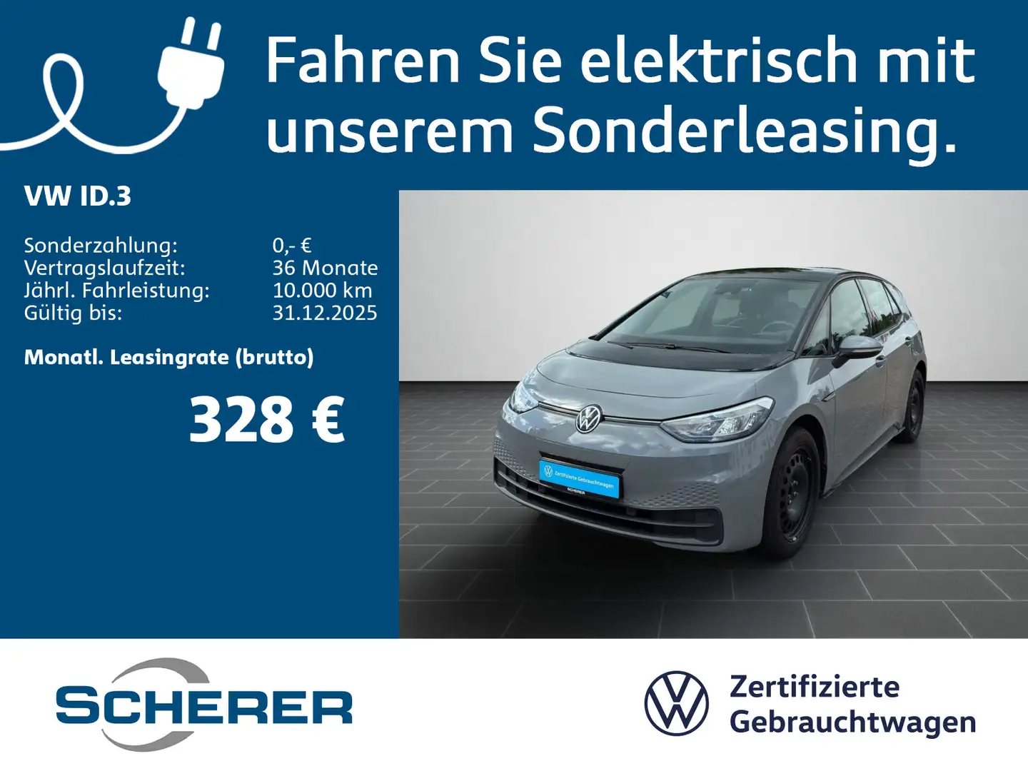 Volkswagen ID.3 PRO PERFORMANCE WÄRMEPUMPE 62kWh LED CCS DA Grau - 1
