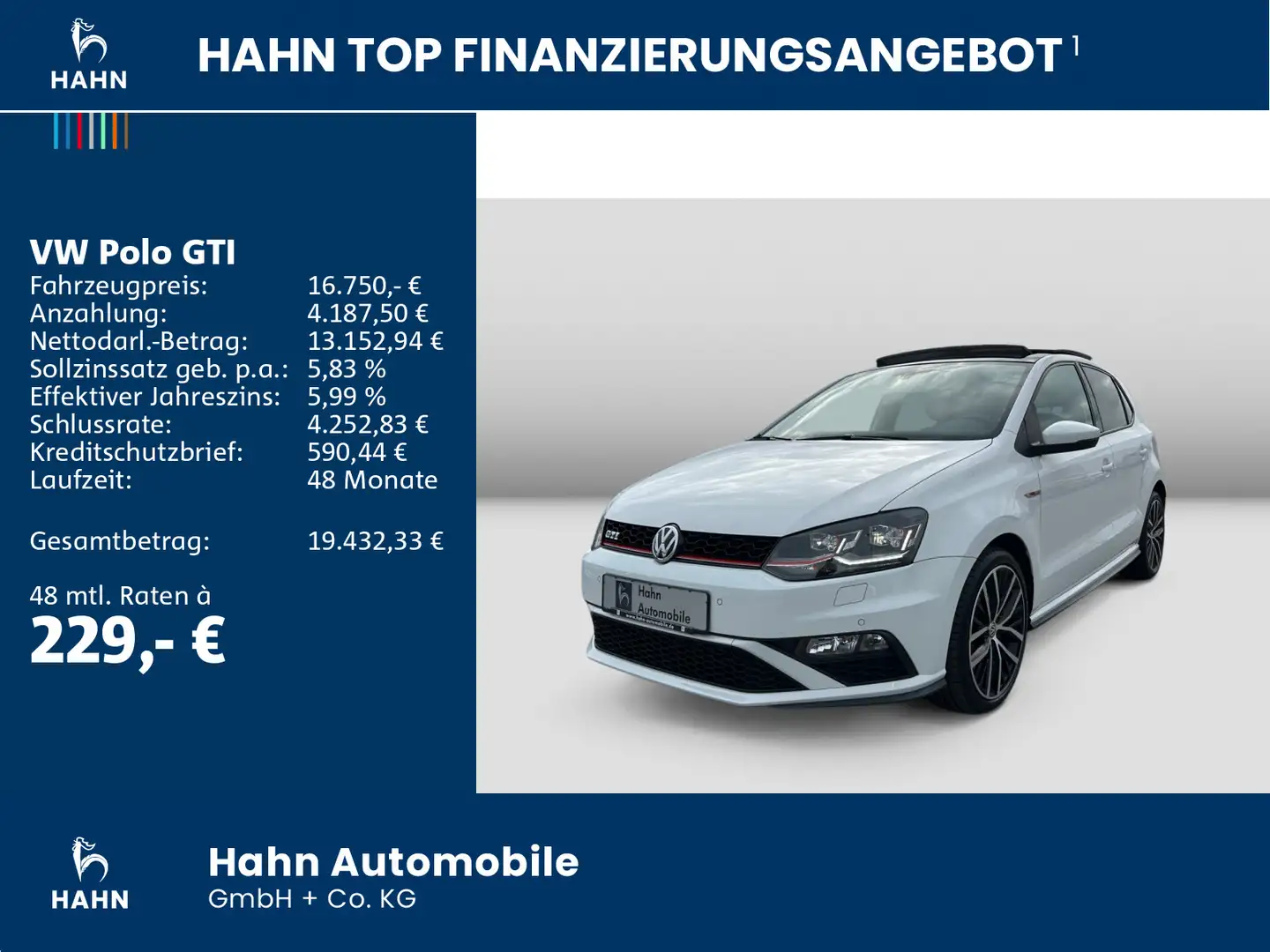 Volkswagen Polo GTI 2.0TSI DSG Pano LED Sport-Select-Fahrwe Weiß - 2