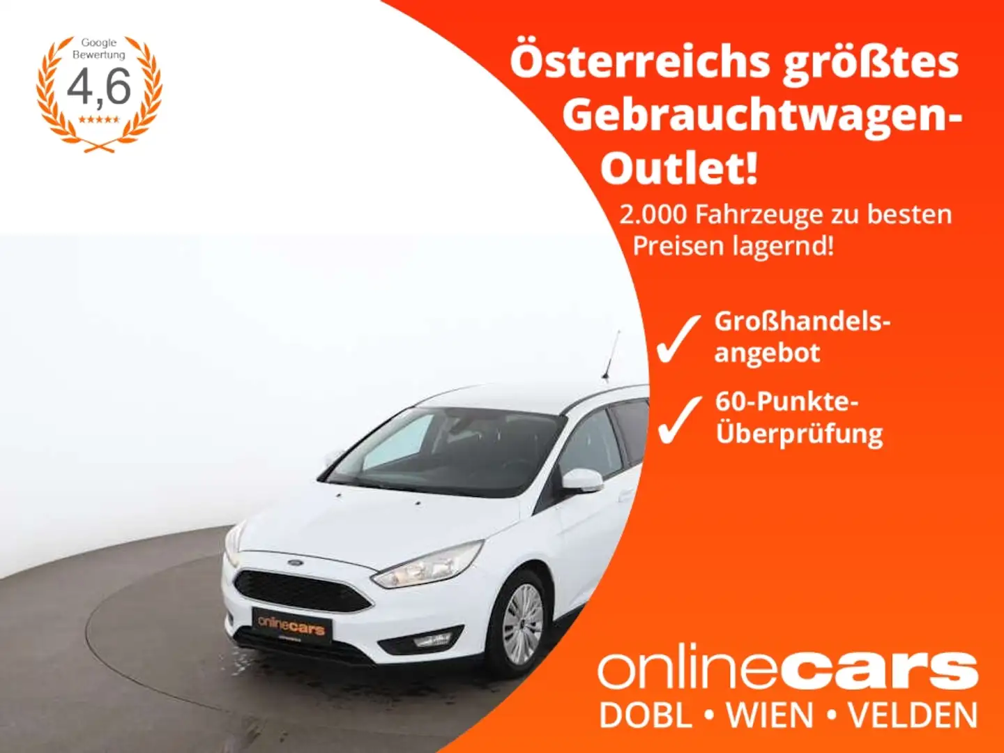 Ford Focus Turnier 1.5 TDCi Business NAVI TEMP PDC Weiß - 1