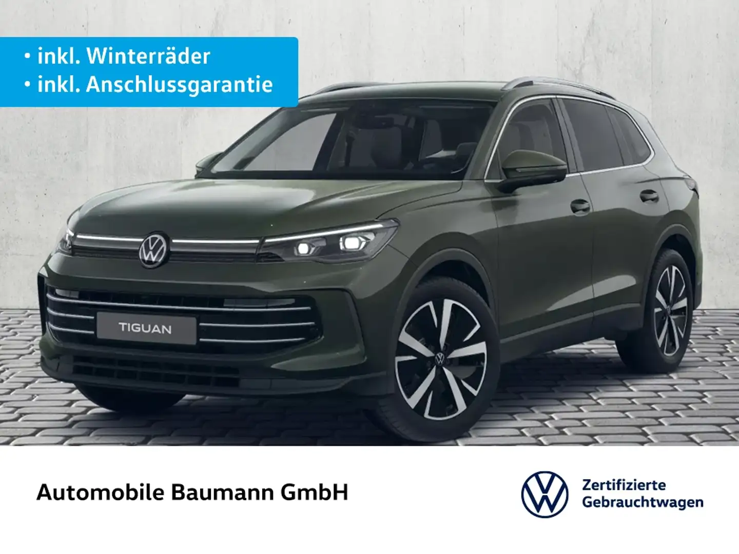 Volkswagen Tiguan 2.0 TDI 4MOTION Elegance *AHK*STDHZG* Grün - 1