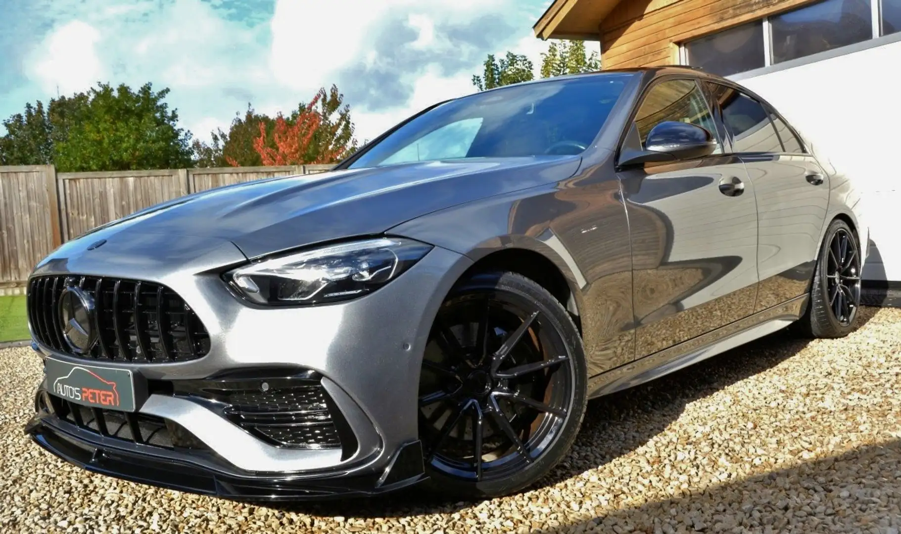 Mercedes-Benz C 180 AMG 9G-Tronic**LOOK C63 AMG**WIDESCREEN**CARPLAY** Gris - 2