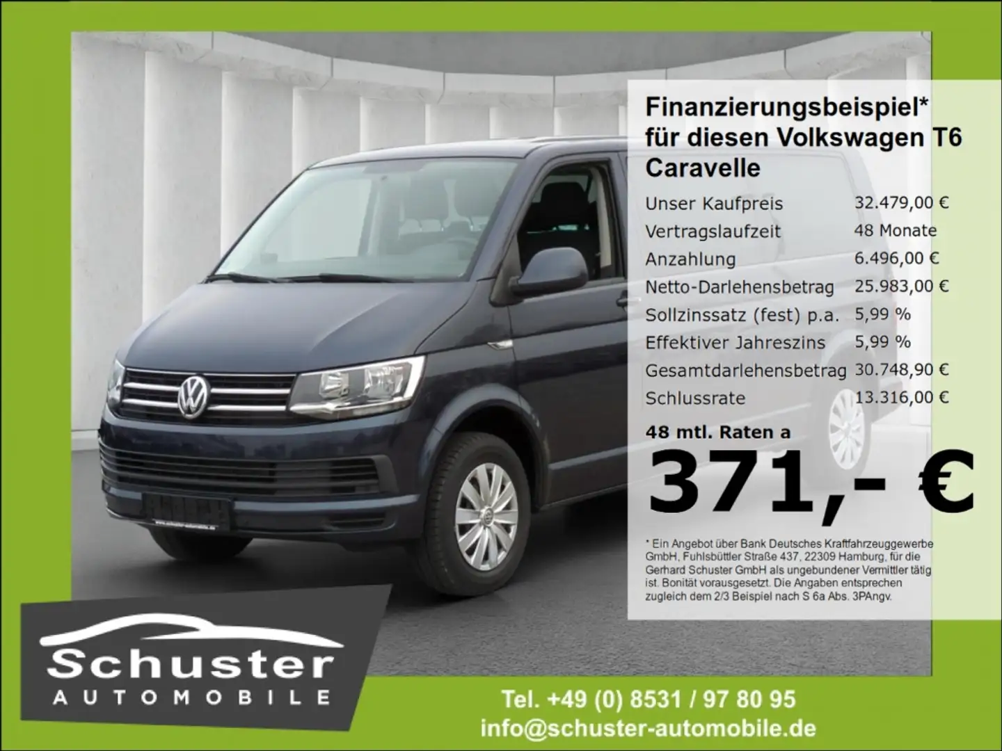 Volkswagen T6 Caravelle LR 9-Sitzer TDI*DSG Navi Tempo SHZ Bleu - 1