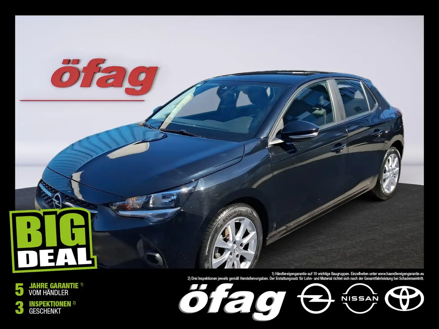 Opel Corsa 1.2 Euro 6.4 Edition Schwarz - 1