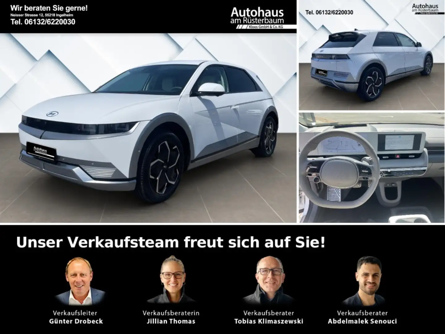 Hyundai IONIQ 5 Uniq Elektro 58 kWh MJ23 Heckantrieb HUD El. Fonds Bianco - 1