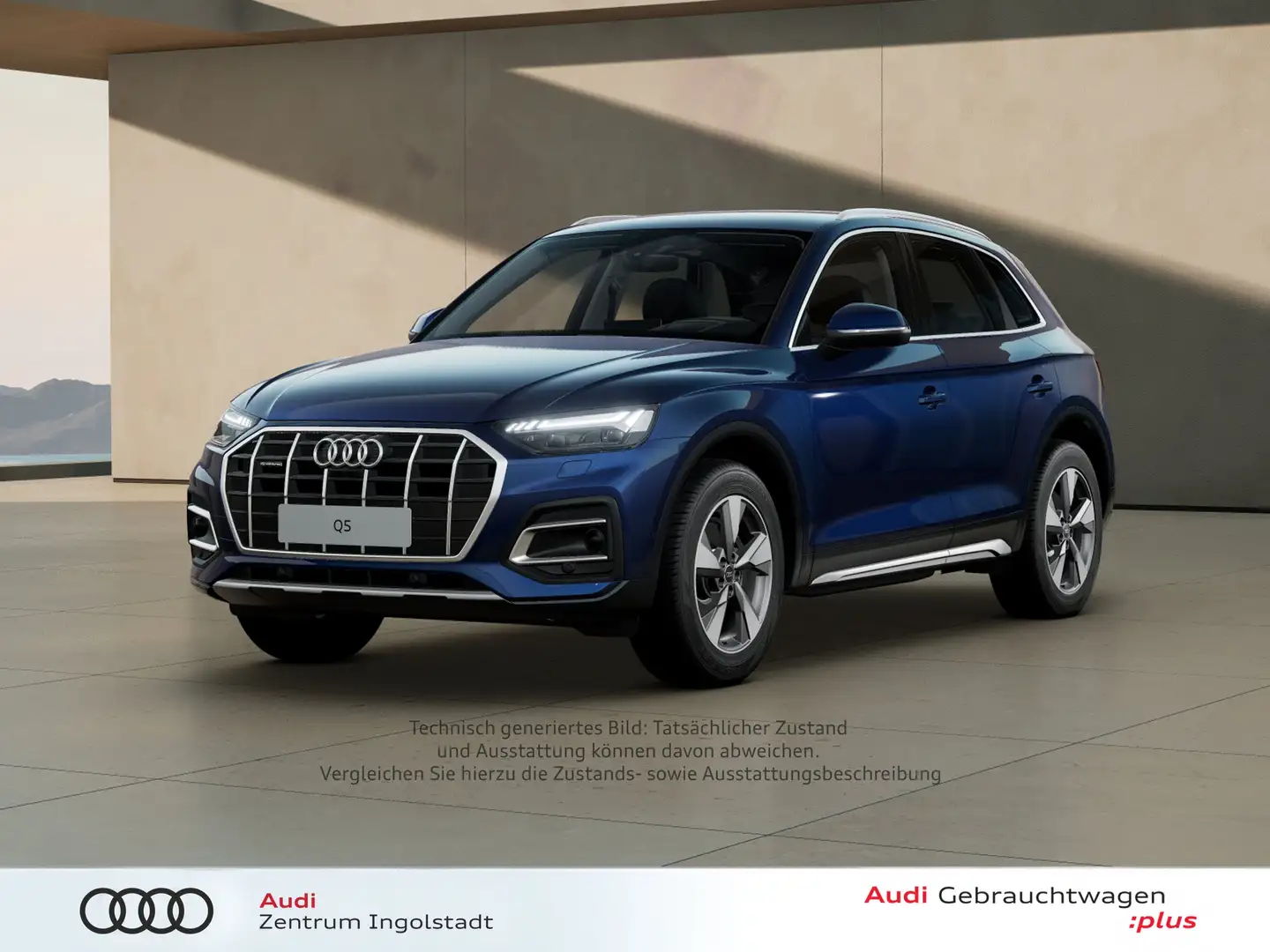 Audi Q5 40 TDI qu MATRIX AHK HuD Leder Kam. Advanced Blau - 1