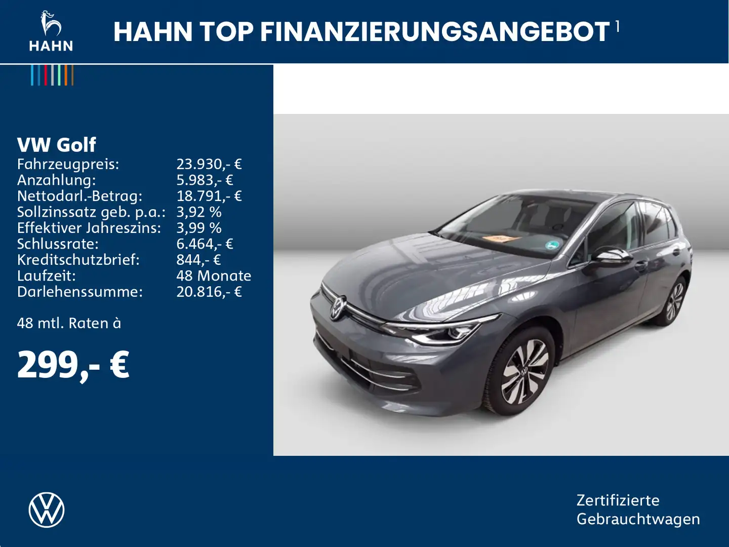 Volkswagen Golf VIII 1.5TSI Goal LED NAVI AHK ACC SITZH PDC Grau - 2