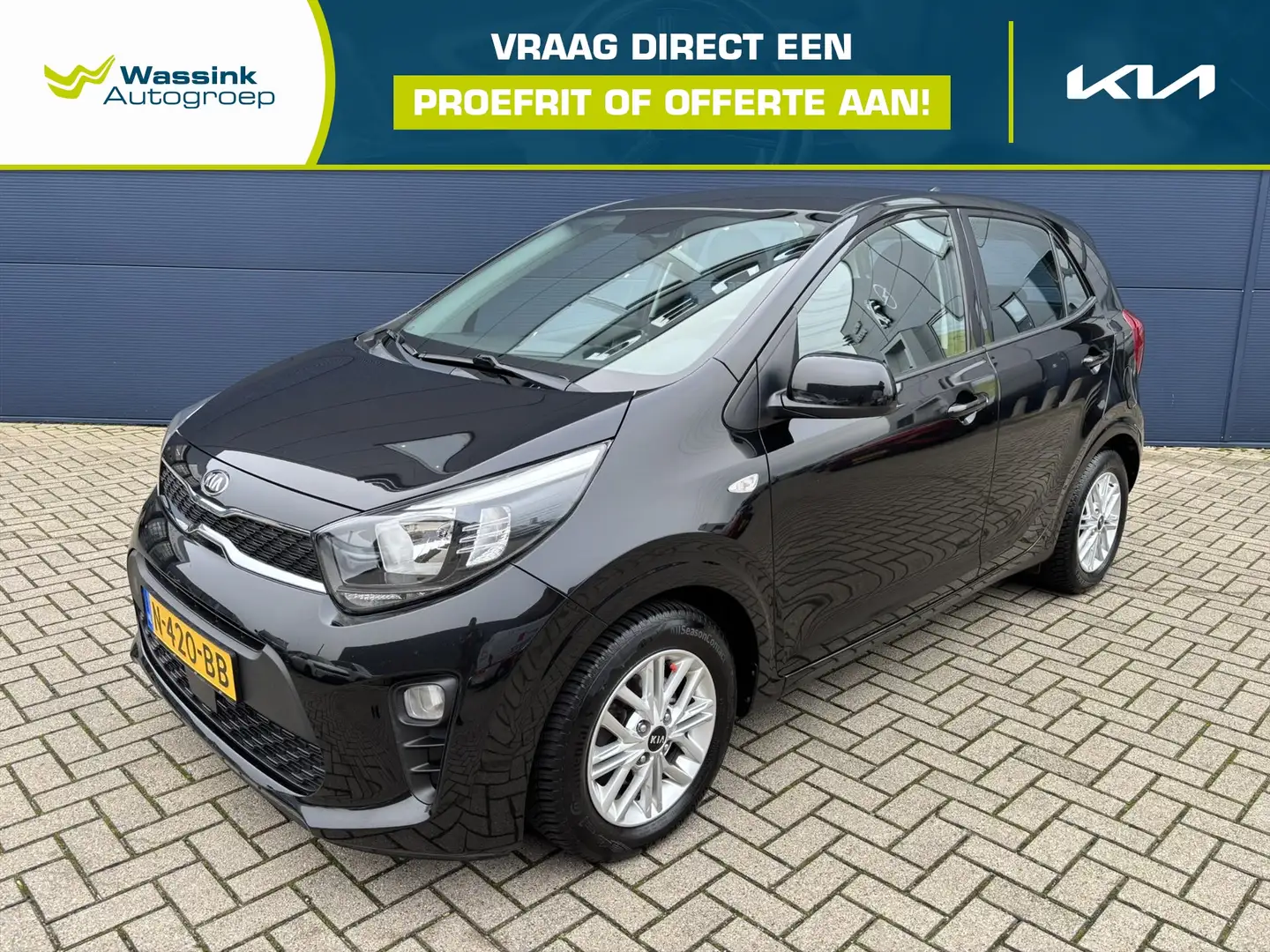 Kia Picanto 1.0 DPi 67pk 4-zits DynamicLine | Apple Carplay/An Noir - 1