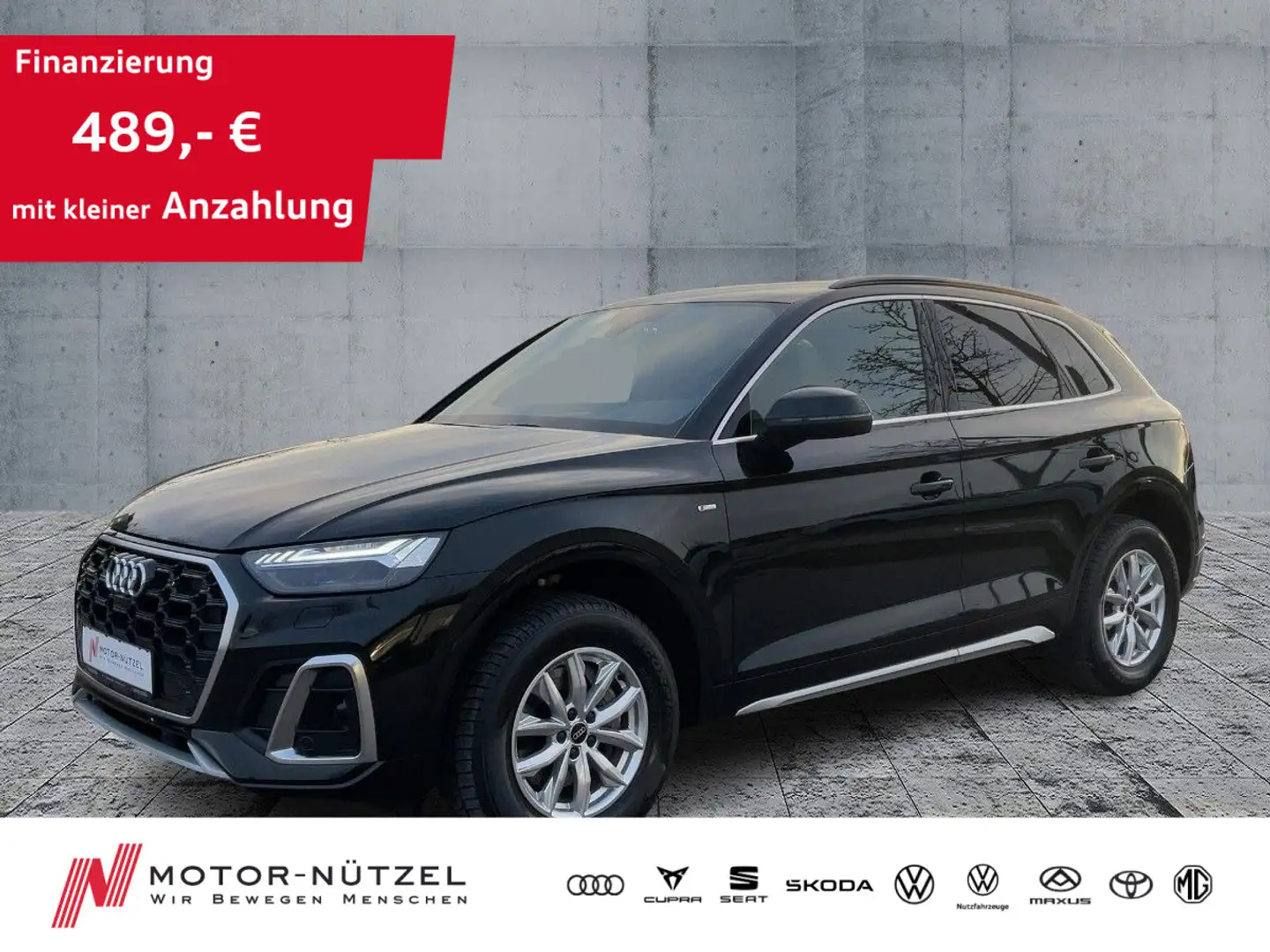 Audi Q5 40 TFSI QU S-LINE MATRIX+NAVI+PDC+GRA+SHZ+19" Noir - 1