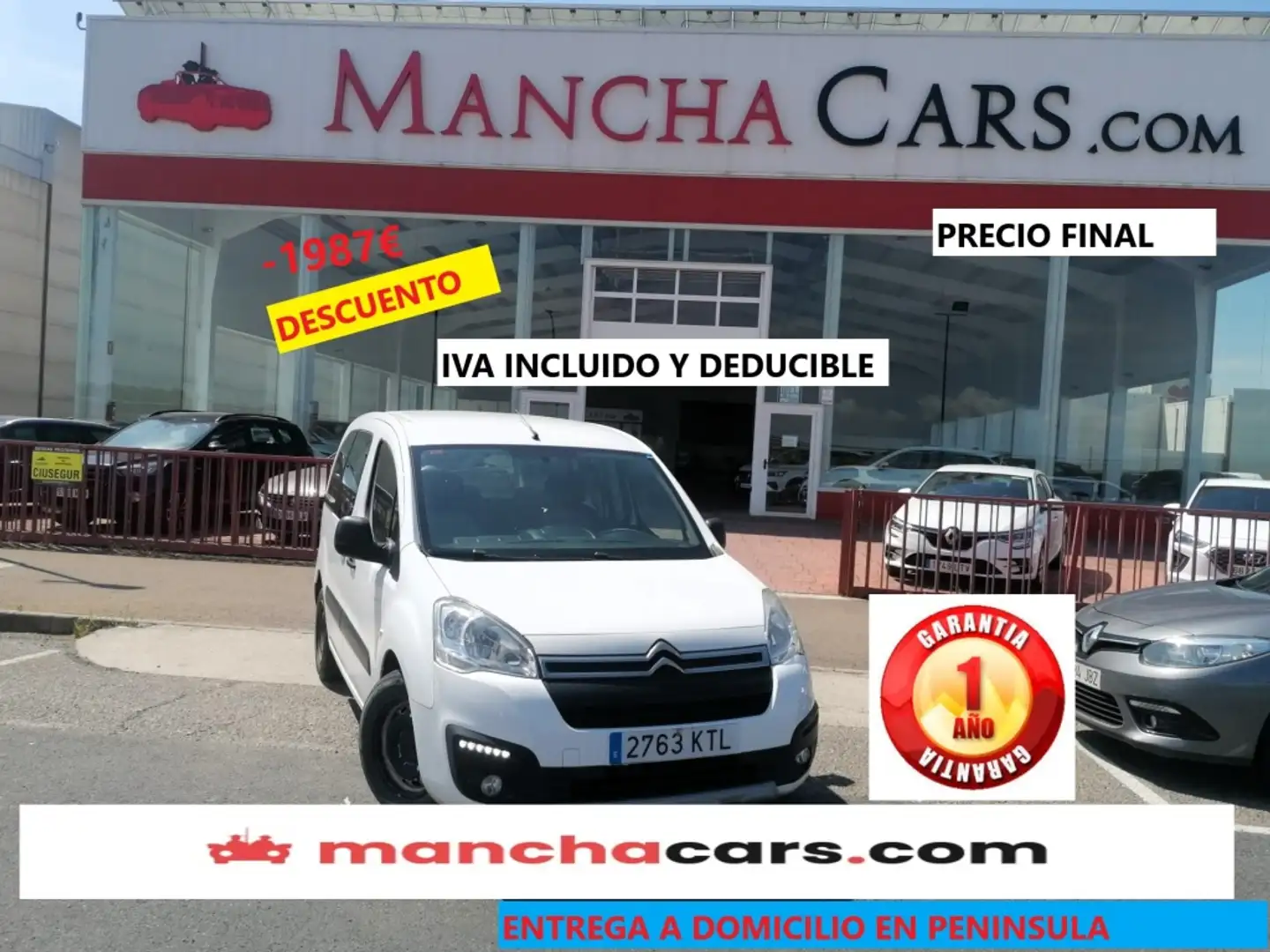 Citroen Berlingo BlueHDi S&S Talla M Live 100 Blanco - 1