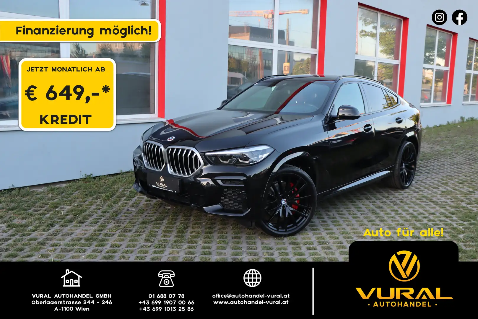 BMW X6 30d M-Sport | 360° Kamera | Adapt. Fahrwerk | Schwarz - 1