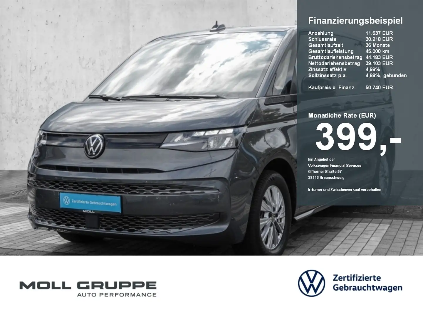 Volkswagen T7 Multivan 2.0 TDI DSG MATRIX AUT KAM KEYLESS Grau - 1