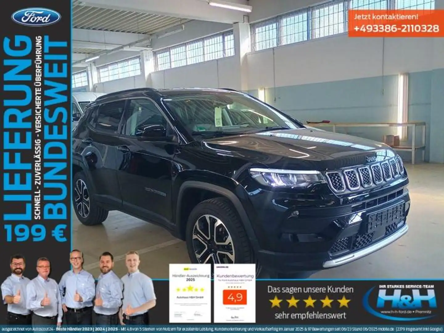 Jeep Compass 1.3 T4-PHEV Limited Aut. AWD ACC+LED+SHZ Nero - 1