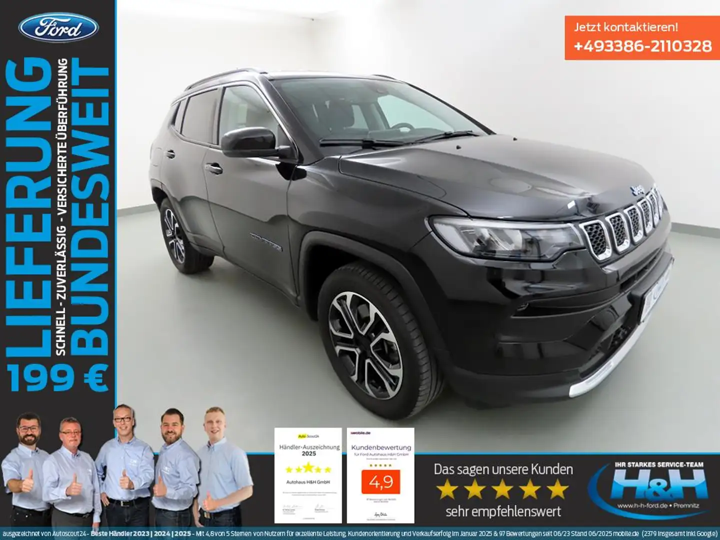 Jeep Compass 1.3 T4-PHEV Limited Aut. AWD ACC+LED+SHZ Nero - 2