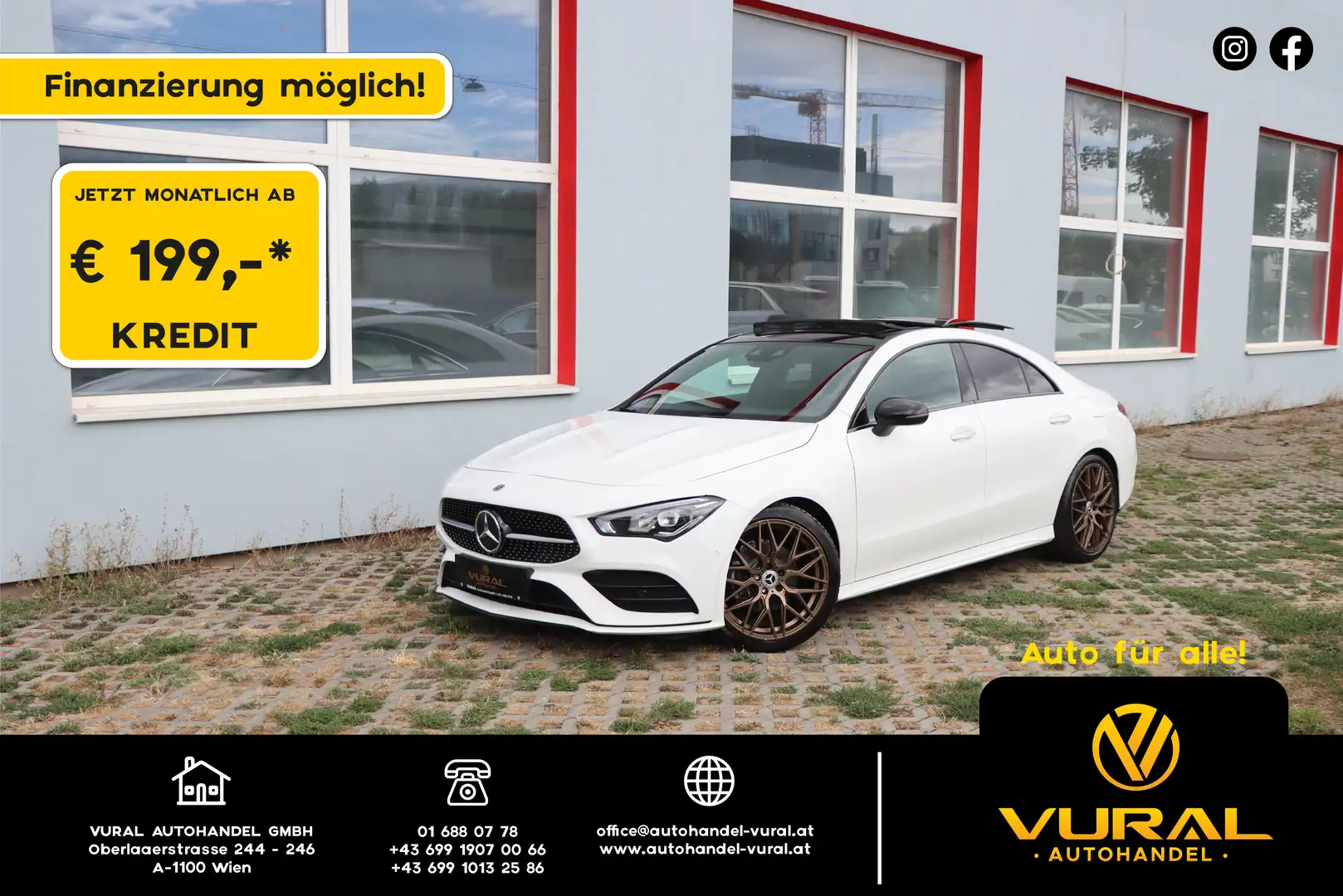 Mercedes-Benz CLA 180 d AMG-Line | Panoramadach | Head-Up | Kamera | ACC Weiß - 1