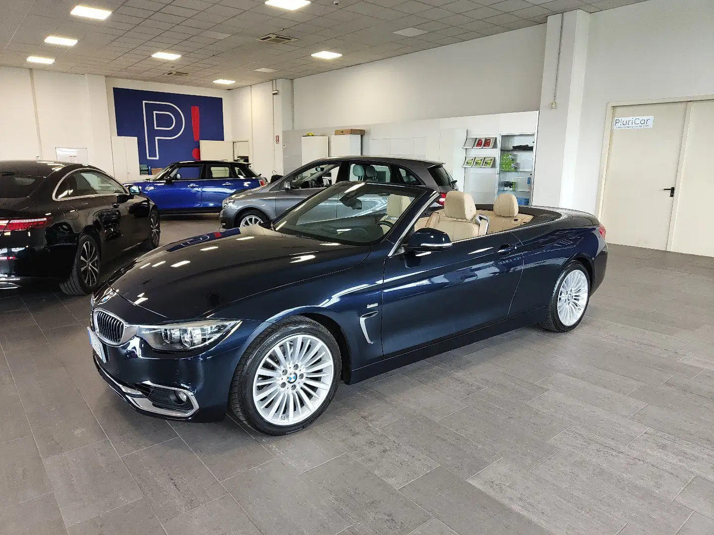 BMW 420 d Cabrio Luxury Auto Navi Cruise Pelle Fari LED Blauw - 1