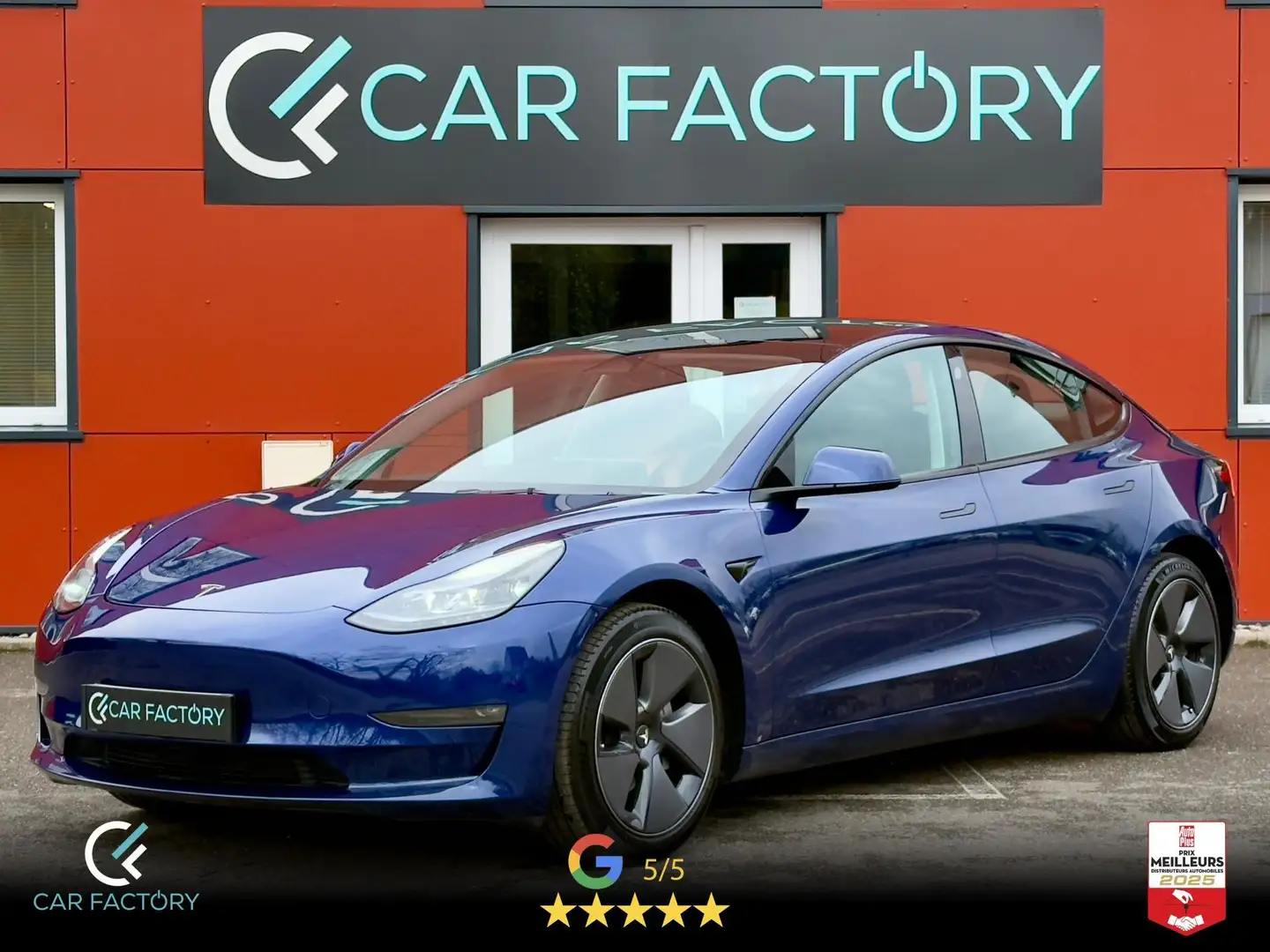 Tesla Model 3 Model 3 1ère Main TVA récupérable éligible LOA garantie 11/2030 Bleu - 1