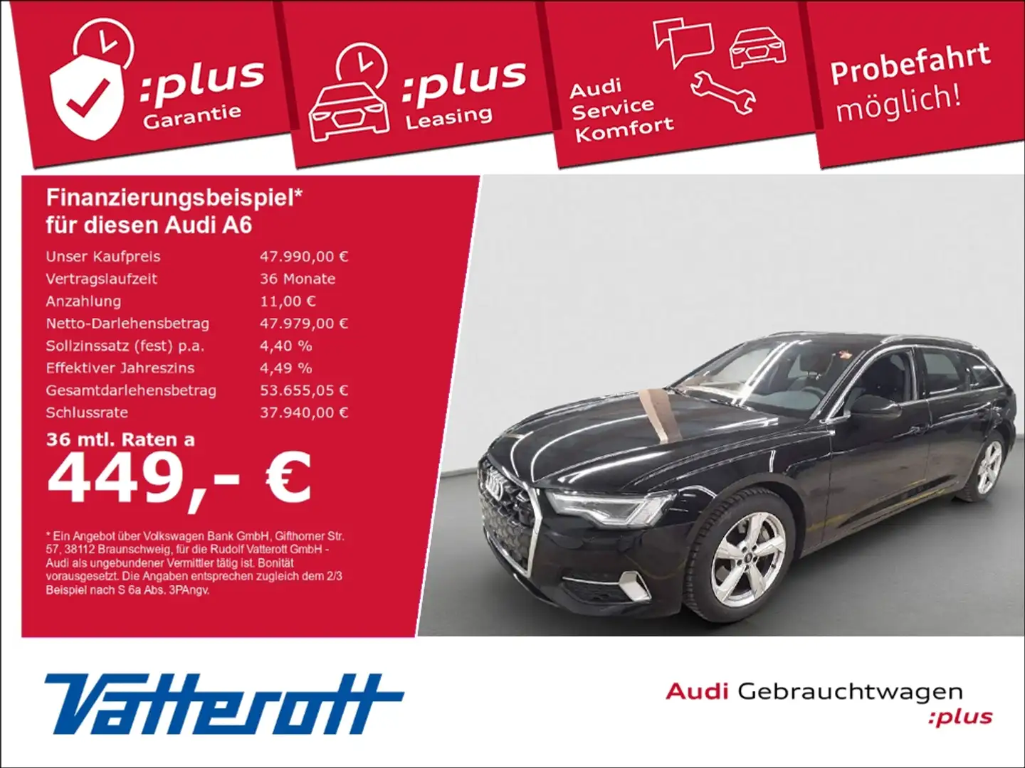 Audi A6 Avant 45 TFSI quattro Sport AHK Matrix ACC Schwarz - 1