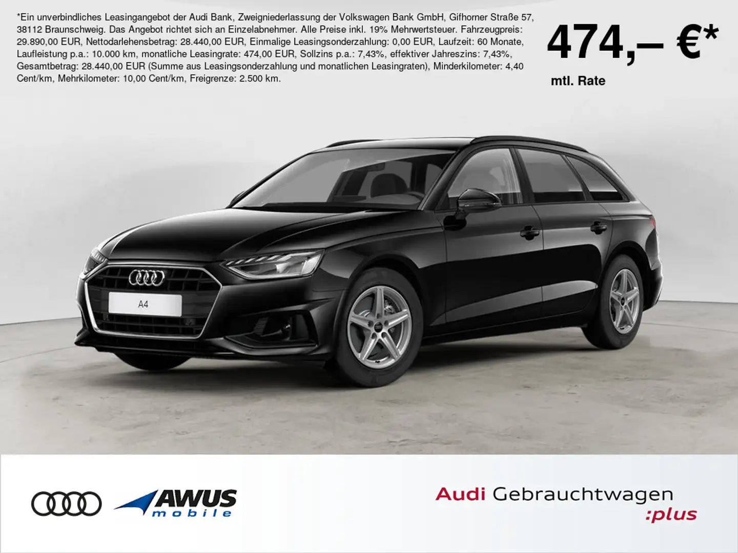 Audi A4 Avant 35 2.0 TDI 120kW163PS S tronic Schwarz - 1