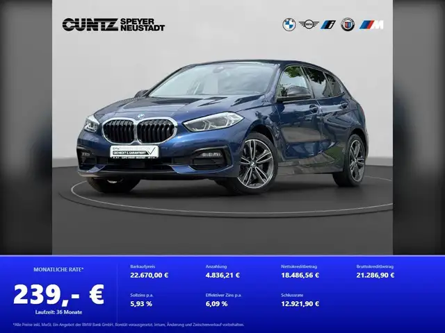 2021 BMW 1 Series in Blue for sale