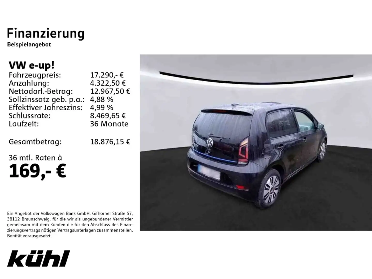 Volkswagen e-up! Style Plus Kamera,GRA,SHZ., Schwarz - 2