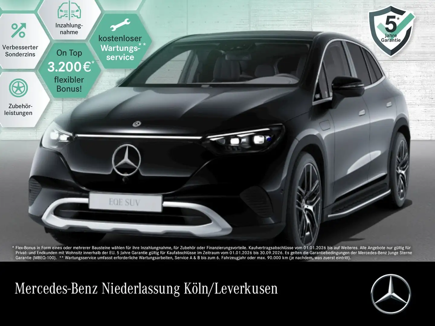 Mercedes-Benz EQE 500 4M AVANTG+PANO+AHK+BURMESTER+SITZKLIMA Noir - 1