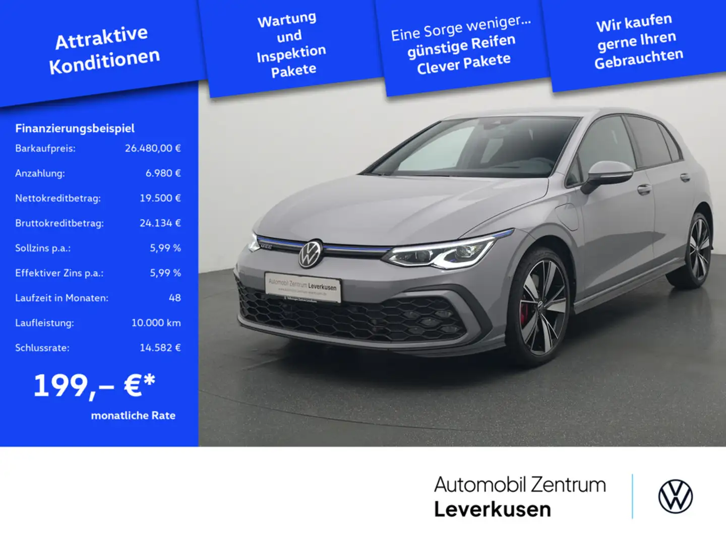 Volkswagen Golf VIII GTE DSG MATRIX HUD NAVI VIRT KEYLES Grau - 1