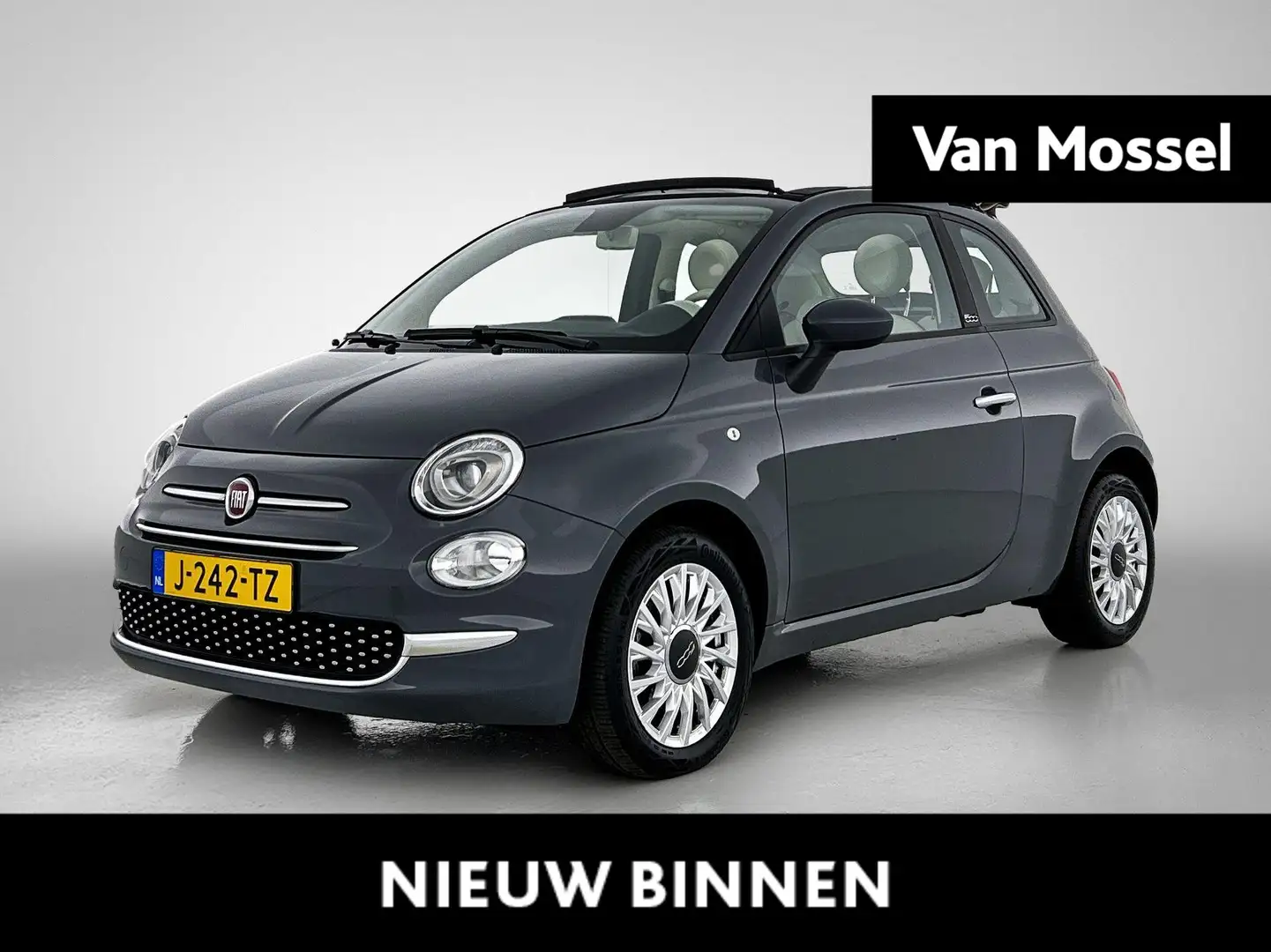 Fiat 500C 1.0 Hybrid Lounge | Airco | Parkeersensoren | Appl Gris - 1