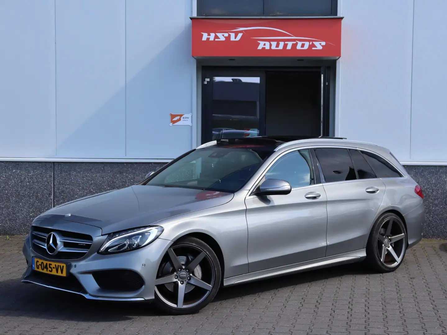 Mercedes-Benz C 200 Estate AMG-Line navi LEER panodak Grijs - 1