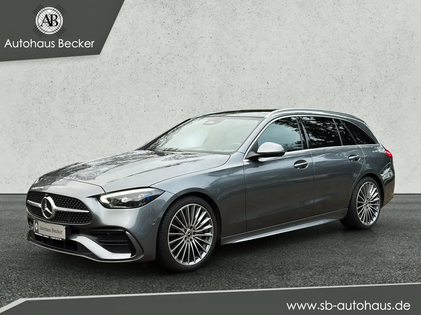 Mercedes-Benz C 180 T AMG-Line+LED+PANORAMA+ACC+AHK+360°KAMERA+ Grau - 1