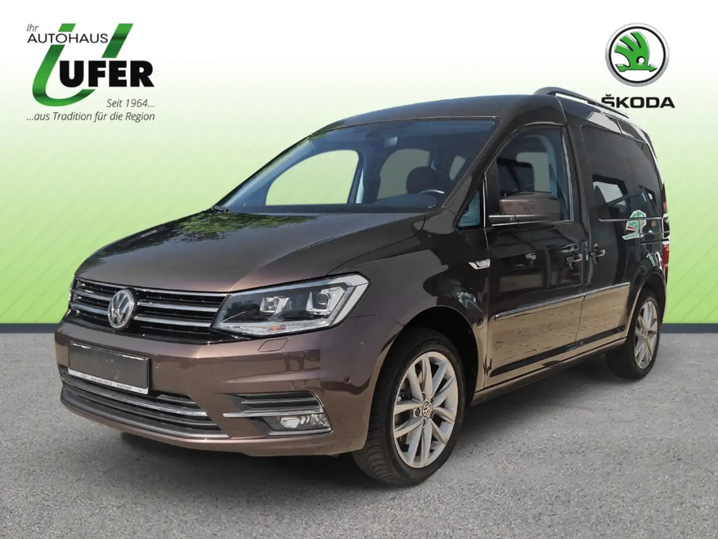 Volkswagen Caddy Highline 2.0 TDI AHK ACC RFK PDC v+h Brązowy - 1