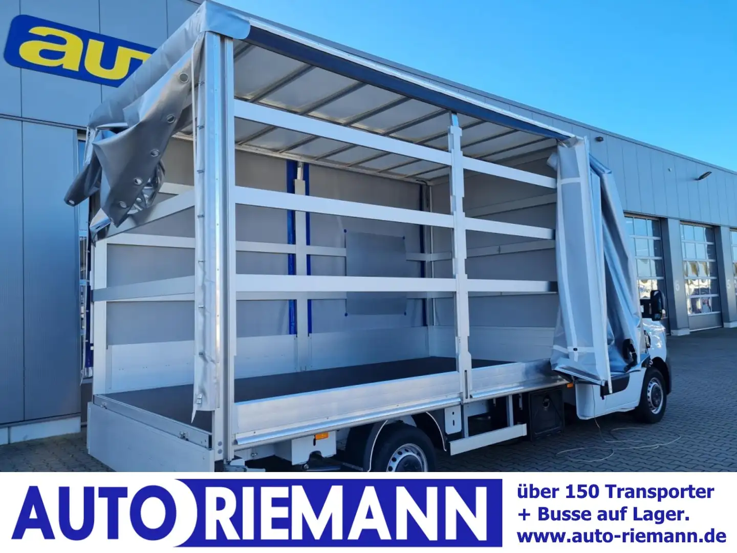 Renault Master 3,5t Pritsche Schiebe Plane ERGO KLIMA TEMP Blanc - 1