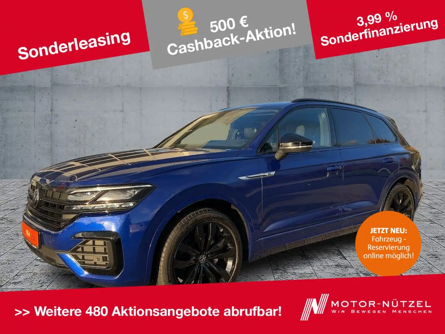Volkswagen Touareg 3.0 TDI 4M R-LINE BLACK STYLE IQ+NAV+AHK Blau - 1