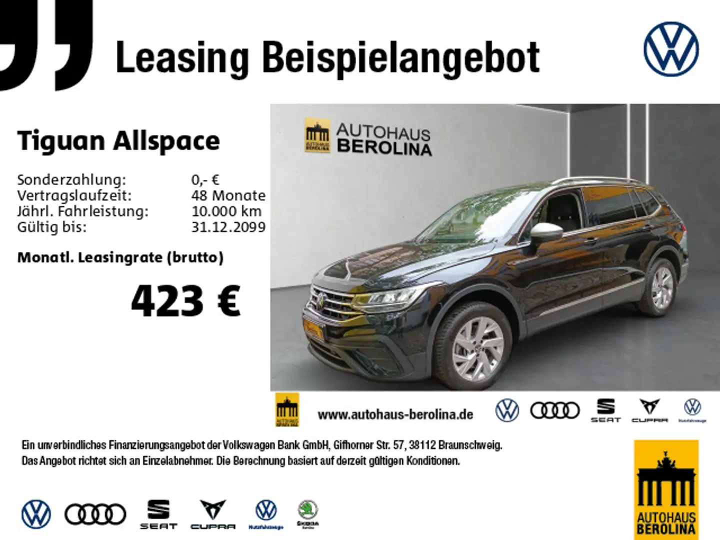 Volkswagen Tiguan Allspace 2.0 TDI 4M Life DSG *7-Sitze*AHK Schwarz - 1